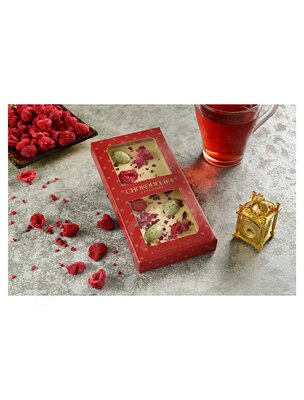 Chokodelika Шоколад белый с украшением Роза, малина, вишня 100 г