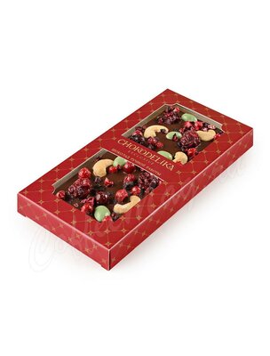 Chokodelika Шоколад темный с украшением Брусника, вишня, кешью 100 г