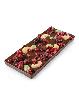 Chokodelika Шоколад темный с украшением Брусника, вишня, кешью 100 г