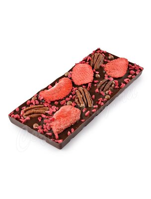 Chokodelika Шоколад темный с украшением Клубника, пекан, малина 100 г