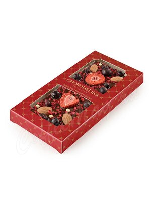 Chokodelika Шоколад темный с украшением Миндаль, смородина, малина 100 г