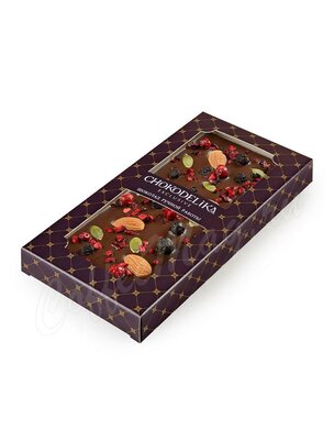 Chokodelika Шоколад горький Sugar free Миндаль, черника , вишня 80 г