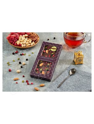 Chokodelika Шоколад горький Sugar free Миндаль, черника , вишня 80 г