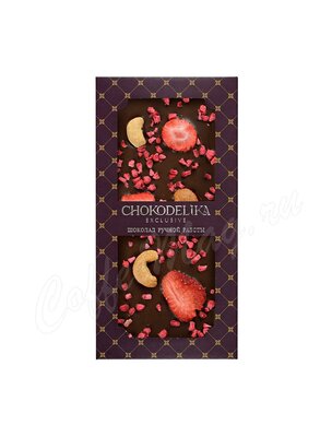 Chokodelika Шоколад горький Sugar free Кешью, малина, клубника 80г
