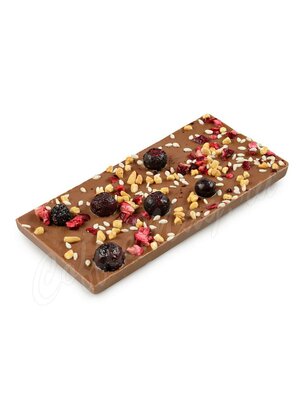 Chokodelika Шоколад молочный с украшением Смородина и вишня 50 г 