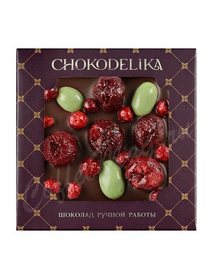 Chokodelika Шоколад темный Брусника и Вишня 35 г