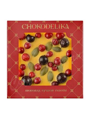 Chokodelika Шоколад белый Облепиха и брусника 35г