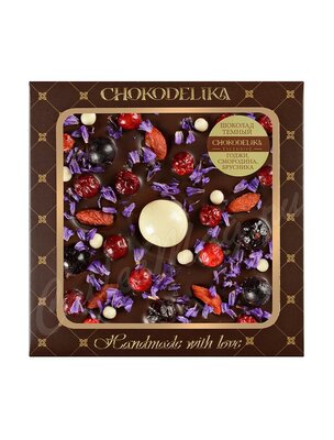 Chokodelika Шоколад темный Годжи, смородина, брусника 75 г 