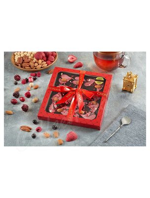 Chokodelika Шоколад темный Узорный Клубника и миндаль  200 г