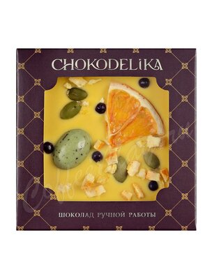 Chokodelika Шоколад белый с украшением Лимон и Меренги 35 г