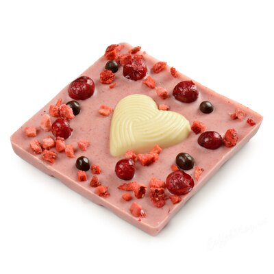 Chokodelika Шоколад белый Клубника и ваниль с украшением 35 г