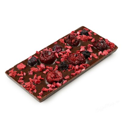 Chokodelika Шоколад темный с украшением Вишня и черника 50 г