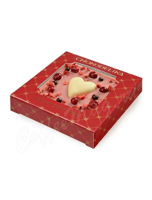 Chokodelika Шоколад белый Клубника и ваниль с украшением 35 г