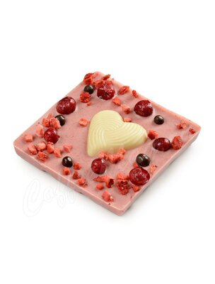 Chokodelika Шоколад белый Клубника и ваниль с украшением 35 г