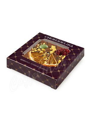 Chokodelika Шоколад молочный с украшением Ежевика и апельсин 35 г