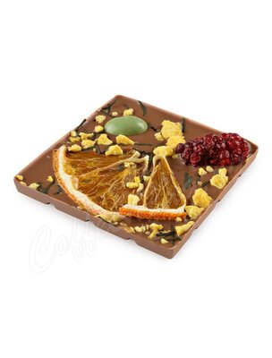 Chokodelika Шоколад молочный с украшением Ежевика и апельсин 35 г