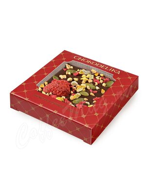 Chokodelika Шоколад темный с украшением Клубника и апельсин 35 г