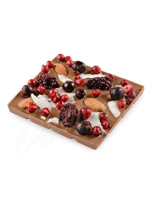 Chokodelika Шоколад молочный с украшением Ежевика, кокос, миндаль 75 г