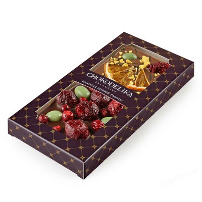 Chokodelika Шоколадный набор Ассорти из шоколада Апельсин и вишня 70 г