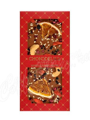 Chokodelika Шоколад молочный Sugar free Кешью, апельсин, годжи 80 г