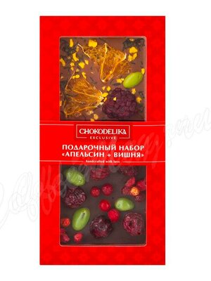 Chokodelika Шоколадный набор Ассорти из шоколада Апельсин и вишня 70 г