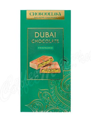 Chokodelika Шоколад темный Дубайский с начинкой из фисташки Dubai Pistachio 180 г