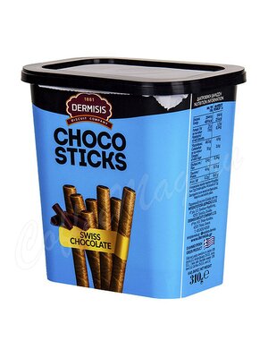 Dermisis  – Вафельные трубочки с начинкой из швейцарского шоколада «CHOCO STICKS» 310 г