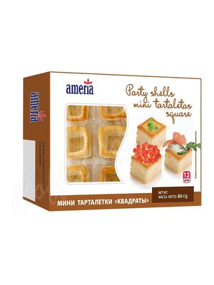 Ameria Mini vol au vents sguare – Мини тарталетки квадратные  84 г 