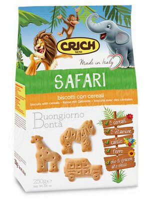 Crich Biscuits with cereals Safari – Печенье мультизлаковое фигурное 250 г