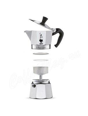Гейзерная кофеварка Bialetti Moka Express 2 порции, алюминиевая (1169)