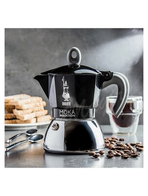 Гейзерная кофеварка Bialetti Moka Induction черная 2 порции (6932)