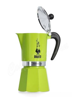 Гейзерная кофеварка Bialetti Rainbow на 6 порций, зеленая (4973/NP)