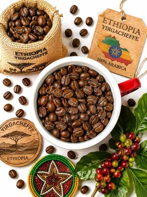 Кофе Царское Подворье в зернах Эфиопия Иргачиф 