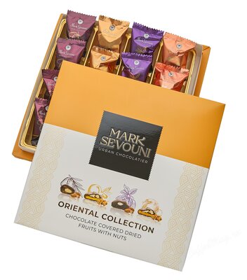 Конфеты Mark Sevouni Oriental Collection Chocolate Covered Dried Fruits With Nuts Ассорти сухофруктов с орехами в шоколаде Ориенталь 270 г
