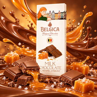Belgica Milk Caramel Молочный шоколад с карамелью и солью 100 г