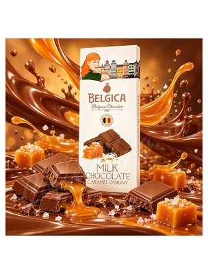 Belgica Milk Caramel Молочный шоколад с карамелью и солью 100 г