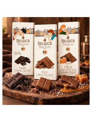 Belgica Milk Caramel Молочный шоколад с карамелью и солью 100 г