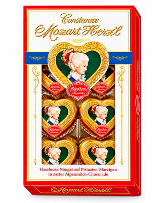 Reber Mozart Constanze Heart Моцарт Шоколадные сердечки 80 г