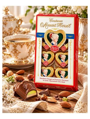 Reber Mozart Constanze Heart Моцарт Шоколадные сердечки 80 г