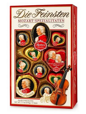 Шоколадные конфеты Reber Mozart подарочный набор с окном 218г