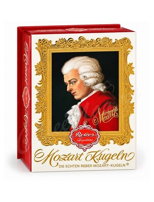 REBER Моцарт Коробка конфет с горьким шоколадом в новогодней упаковке 240 г