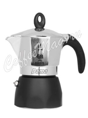 Гейзер Bialetti Dama 3 порции 120 мл cеро-черная (2182)