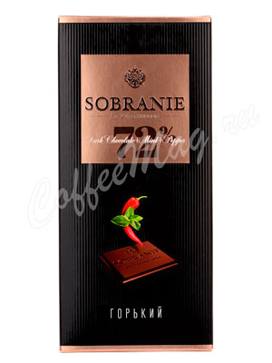 Sobranie Шоколад горький перец и мята, плитка 90г