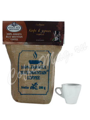 Кофе Jamaica Blue Mountain Coffee в зернах темная обжарка  500 г