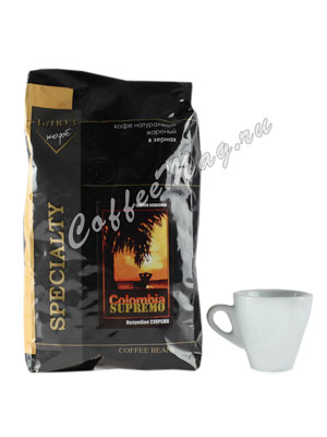 Кофе Блюз Colombia Supremo в зернах 1 кг