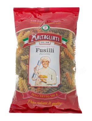 Макаронные изделия Maltagliati №678 Fusilli tricolore (Триколор спираль) 500 г