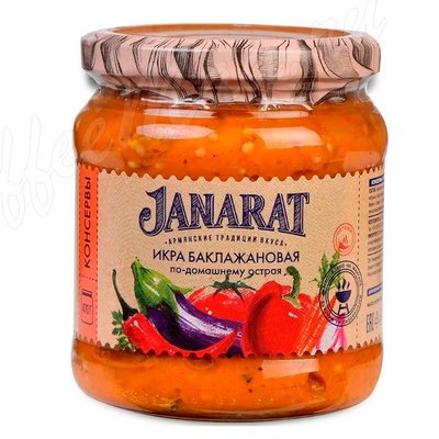 Janarat Икра Баклажанная по-домашнему Острая 470 г