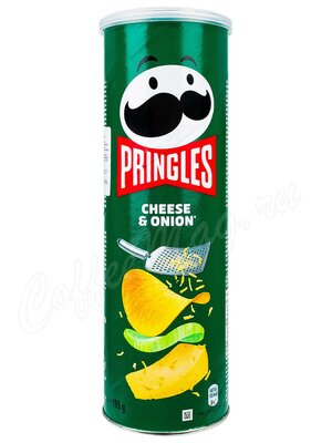 Pringles Чипсы картофельные Сыр и лук 165 г (Туба зеленая)