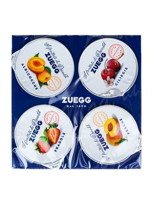 Zuegg Ассорти конфитюров (черешни, персиков, абрикосов, клубники) 25г х 4